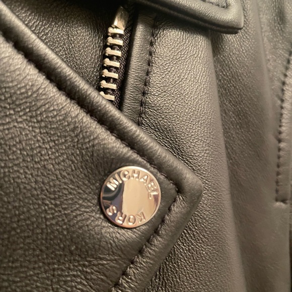 MICHAEL KORS small LEATHER biker jacket - Picture 6 of 7